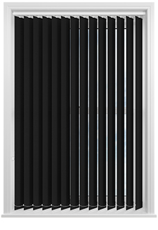 Toulouse (Blackout), Textured Black - Vertical Blind